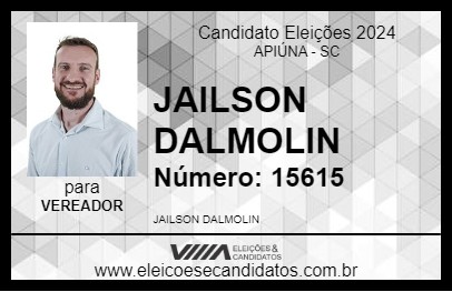 Candidato JAILSON DALMOLIN 2024 - APIÚNA - Eleições