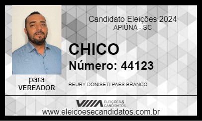 Candidato CHICO 2024 - APIÚNA - Eleições