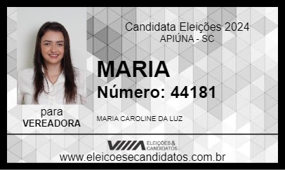 Candidato MARIA 2024 - APIÚNA - Eleições