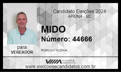 Candidato MIDO 2024 - APIÚNA - Eleições