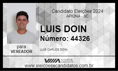 Candidato LUIS DOIN 2024 - APIÚNA - Eleições