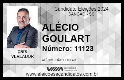 Candidato ALÉCIO GOULART 2024 - SANGÃO - Eleições