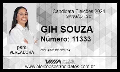 Candidato GIH SOUZA 2024 - SANGÃO - Eleições