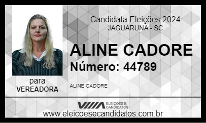 Candidato ALINE CADORE 2024 - JAGUARUNA - Eleições