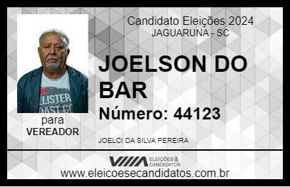 Candidato JOELSON DO BAR 2024 - JAGUARUNA - Eleições