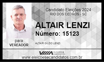 Candidato ALTAIR LENZI 2024 - RIO DOS CEDROS - Eleições