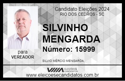 Candidato SILVINHO MENGARDA 2024 - RIO DOS CEDROS - Eleições