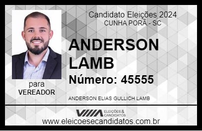 Candidato ANDERSON LAMB 2024 - CUNHA PORÃ - Eleições