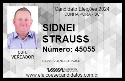 Candidato SIDNEI STRAUSS 2024 - CUNHA PORÃ - Eleições