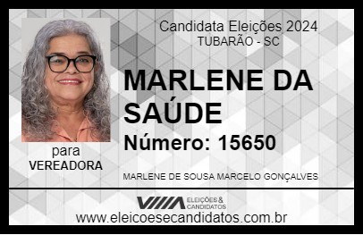 Candidato MARLENE DA SAÚDE 2024 - TUBARÃO - Eleições