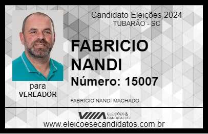 Candidato FABRICIO NANDI 2024 - TUBARÃO - Eleições