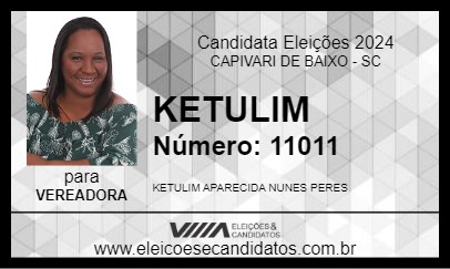 Candidato KETULIM 2024 - CAPIVARI DE BAIXO - Eleições