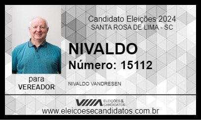 Candidato NIVALDO 2024 - SANTA ROSA DE LIMA - Eleições