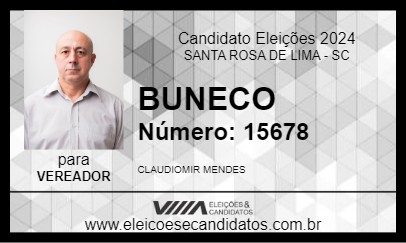 Candidato BUNECO 2024 - SANTA ROSA DE LIMA - Eleições