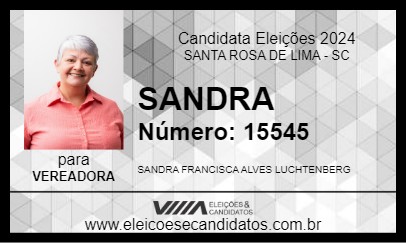 Candidato SANDRA 2024 - SANTA ROSA DE LIMA - Eleições