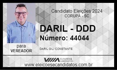 Candidato DARIL - DDD 2024 - CORUPÁ - Eleições