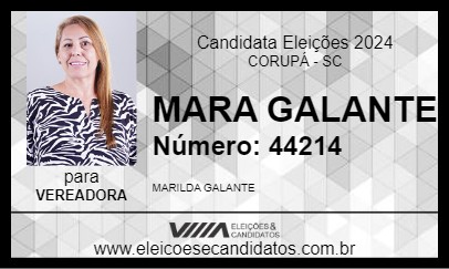 Candidato MARA GALANTE 2024 - CORUPÁ - Eleições