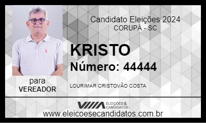 Candidato KRISTO 2024 - CORUPÁ - Eleições