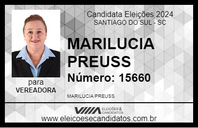 Candidato MARILUCIA PREUSS 2024 - SANTIAGO DO SUL - Eleições