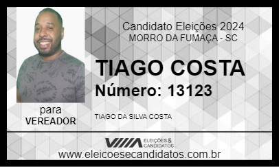 Candidato TIAGO COSTA 2024 - MORRO DA FUMAÇA - Eleições