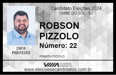 Candidato ROBSON TAINHA 2024 - TIMBÉ DO SUL - Eleições