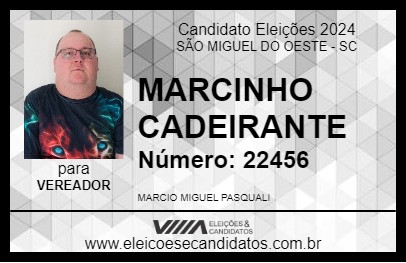 Candidato MARCINHO CADEIRANTE 2024 - SÃO MIGUEL DO OESTE - Eleições