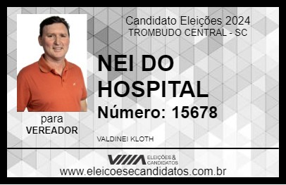 Candidato NEI DO HOSPITAL 2024 - TROMBUDO CENTRAL - Eleições