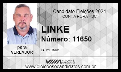 Candidato LINKE 2024 - CUNHA PORÃ - Eleições