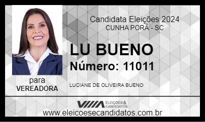 Candidato LU BUENO 2024 - CUNHA PORÃ - Eleições