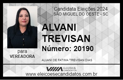 Candidato ALVANI TREVISAN 2024 - SÃO MIGUEL DO OESTE - Eleições