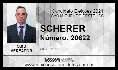 Candidato SCHERER 2024 - SÃO MIGUEL DO OESTE - Eleições