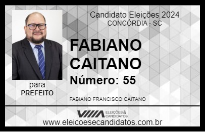 Candidato FABIANO CAITANO 2024 - CONCÓRDIA - Eleições