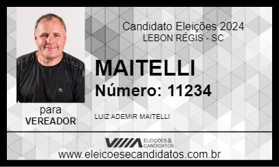 Candidato MAITELLI 2024 - LEBON RÉGIS - Eleições