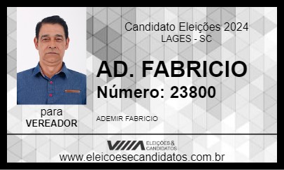 Candidato AD. FABRICIO 2024 - LAGES - Eleições