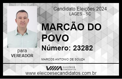 Candidato MARCÃO DO POVO 2024 - LAGES - Eleições