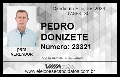 Candidato PEDRO DONIZETE 2024 - LAGES - Eleições