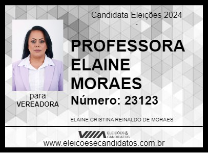 Candidato PROFESSORA ELAINE MORAES 2024 - LAGES - Eleições