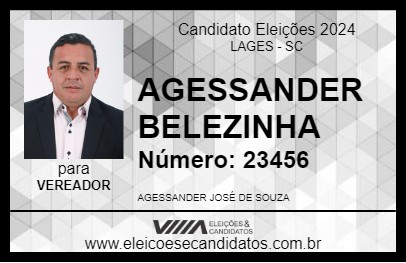 Candidato AGESSANDER BELEZINHA 2024 - LAGES - Eleições