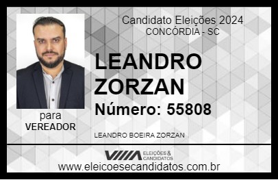 Candidato LEANDRO ZORZAN 2024 - CONCÓRDIA - Eleições