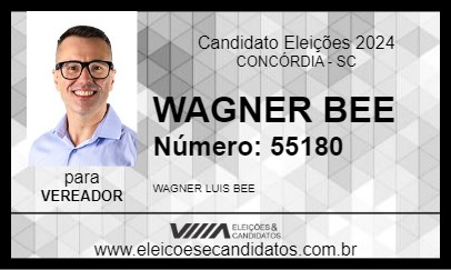 Candidato WAGNER BEE 2024 - CONCÓRDIA - Eleições