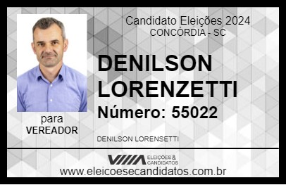 Candidato DENILSON LORENZETTI 2024 - CONCÓRDIA - Eleições