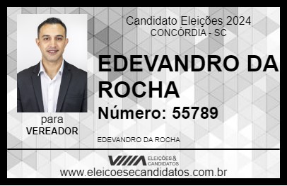 Candidato EDEVANDRO DA ROCHA 2024 - CONCÓRDIA - Eleições