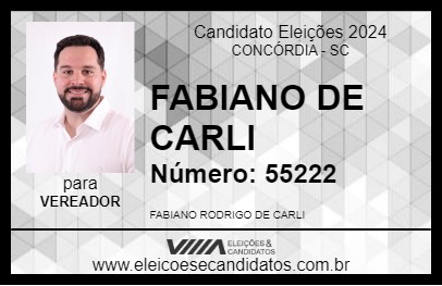 Candidato FABIANO DE CARLI 2024 - CONCÓRDIA - Eleições