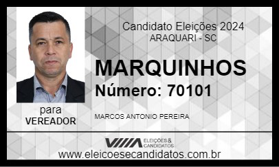 Candidato MARQUINHO 2024 - ARAQUARI - Eleições