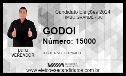 Candidato GODOI 2024 - TIMBÓ GRANDE - Eleições