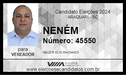 Candidato NENÉM 2024 - ARAQUARI - Eleições