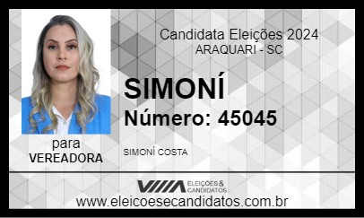 Candidato SIMONÍ 2024 - ARAQUARI - Eleições