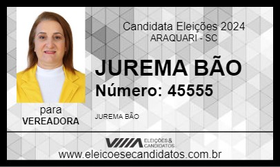 Candidato JUREMA BÃO 2024 - ARAQUARI - Eleições