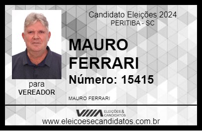 Candidato MAURO FERRARI 2024 - PERITIBA - Eleições