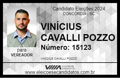 Candidato VINÍCIUS CAVALLI POZZO 2024 - CONCÓRDIA - Eleições